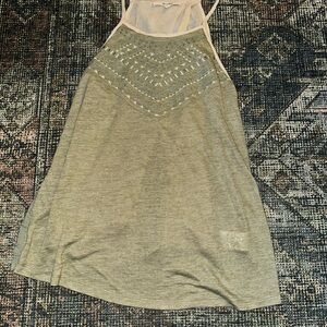 Women's Miss Me Olive Green Sleeveless Top